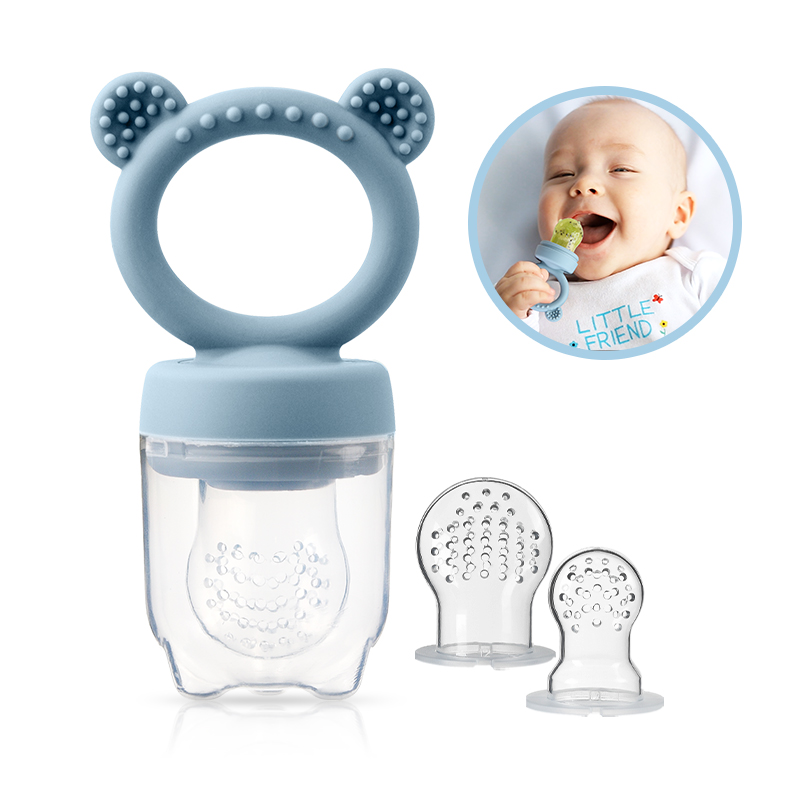 Baby Food Guide - Silicone Bear Shaped Baby Fruit Feeder