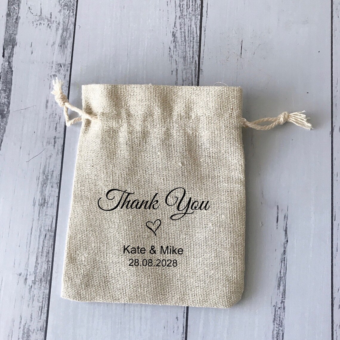 Baby Food Logo - 20 Pcs Personalised Cotton Linen Pouch