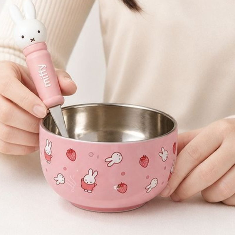 Baby Food In Japan - Cartoon Kawaii Miffy Stainless Steel Baby