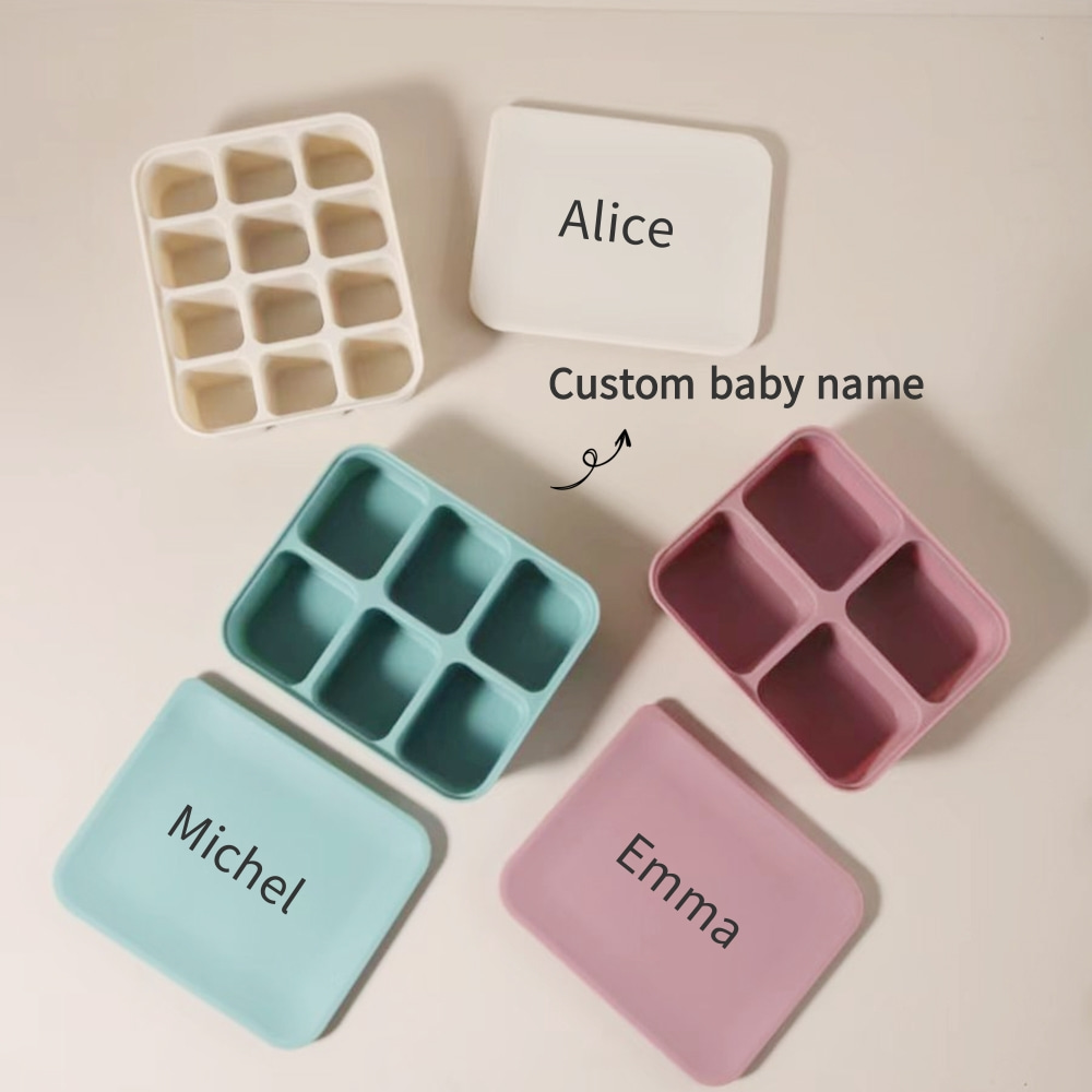 Baby Food Jars - Personalized Baby Food Freezer Tray with
