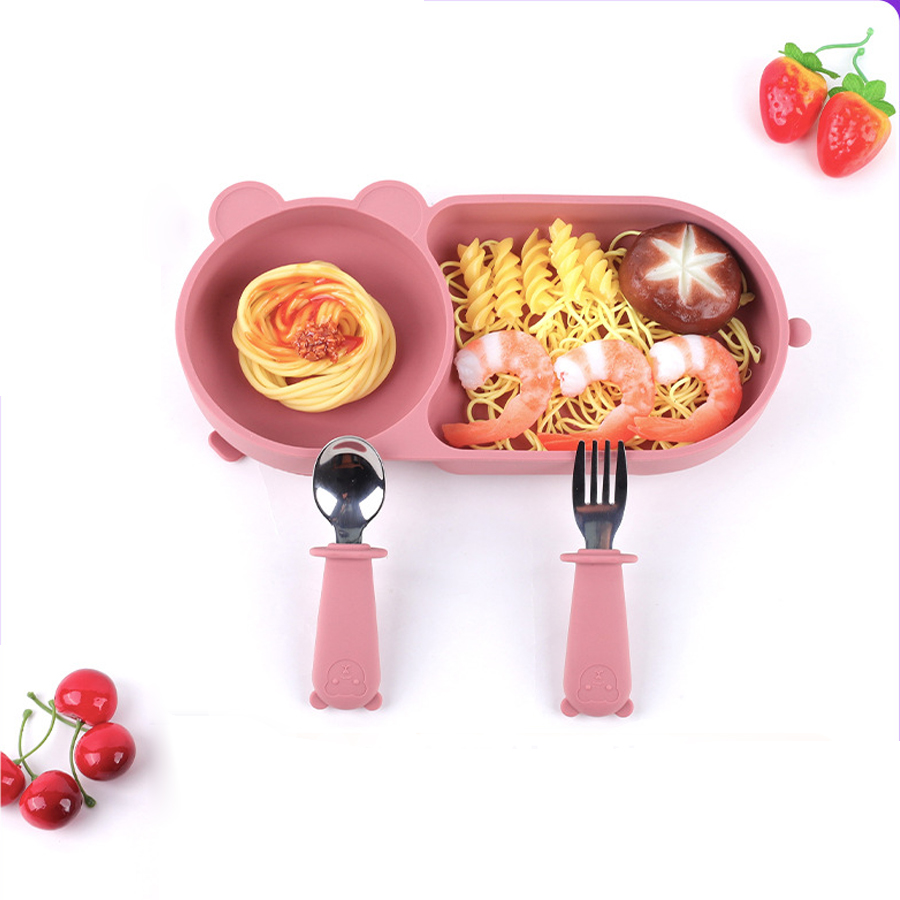 Baby Silicone Suction Cup Bowl - Baby Food Dinner recension och pris