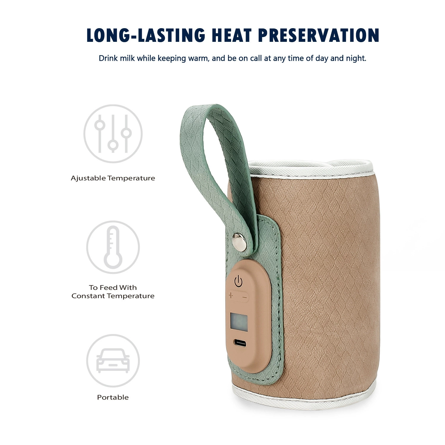 Baby Bottle Warmer Bag USB Pow - Baby Food Warmer Portable recension och pris