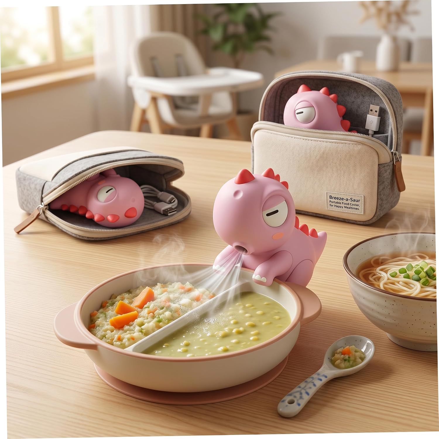 Cute Elephant Mini Fan Baby Fe - Baby Food Dinner recension och pris