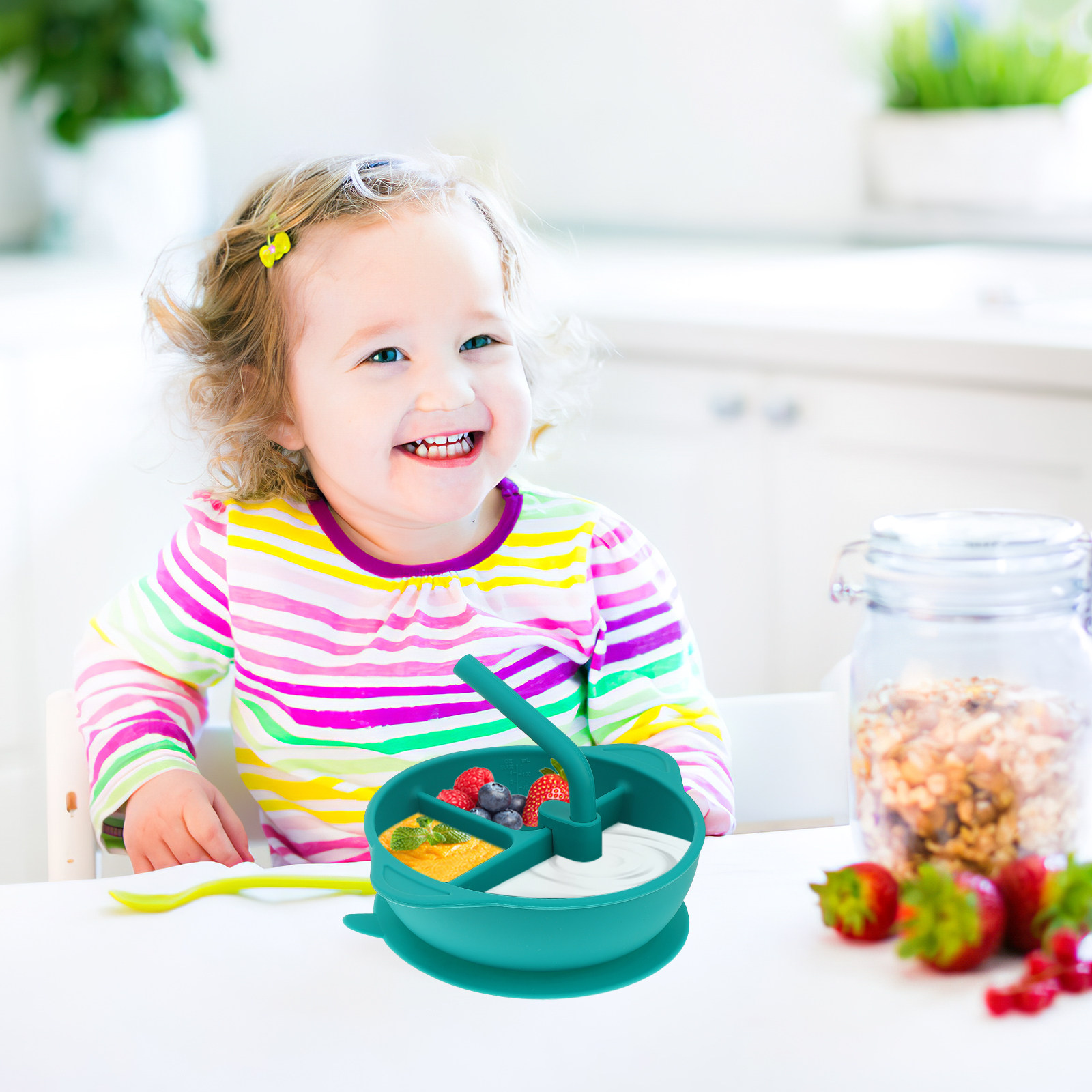 1Pcs Anti-Break Silicone Dinne - Baby Food Dinner recension och pris
