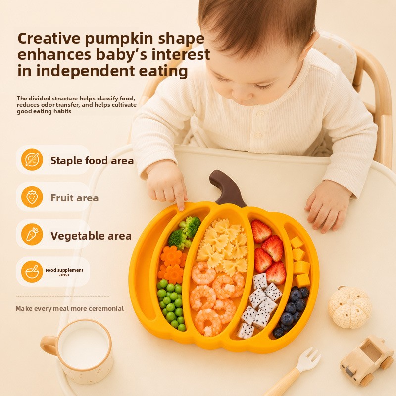 Pumpkin Silicone Baby Divided  - Baby Food Dinner recension och pris