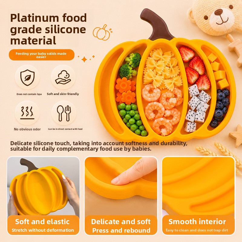 Pumpkin Silicone Baby Divided  - Baby Food Dinner recension och pris