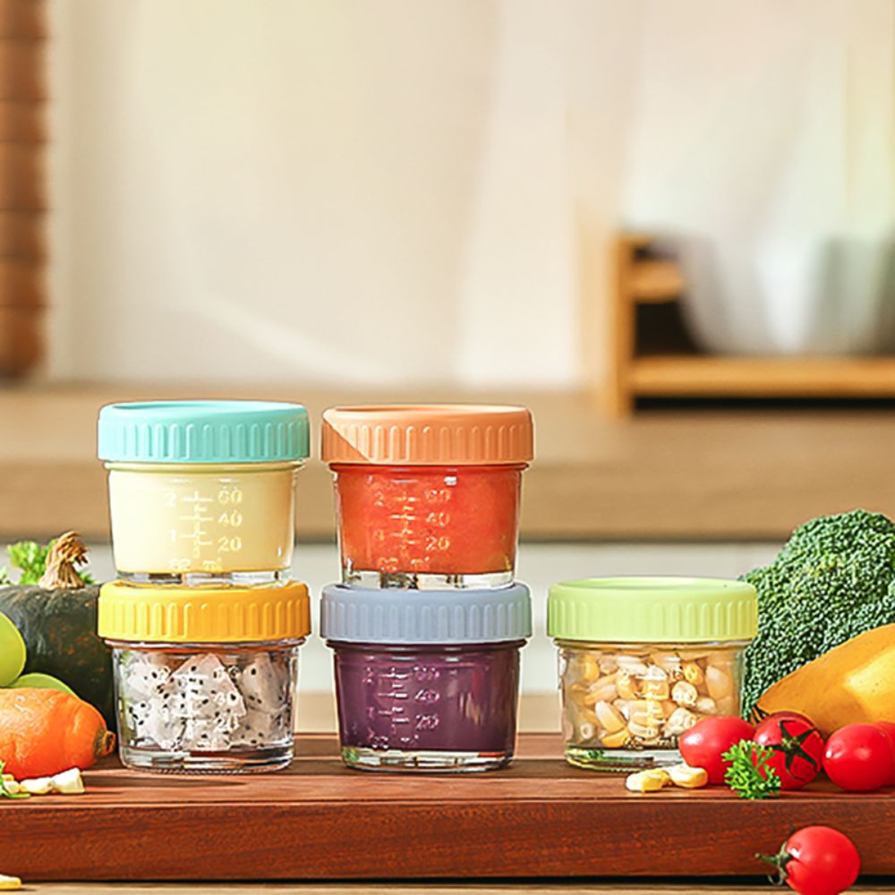 6pcs Glass Baby Food Jar Reusa - Baby Food Jars recension och pris