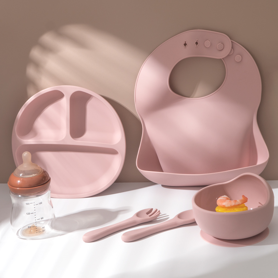 5Pcs Baby Silicone Feeding Set - Baby Food Dinner recension och pris