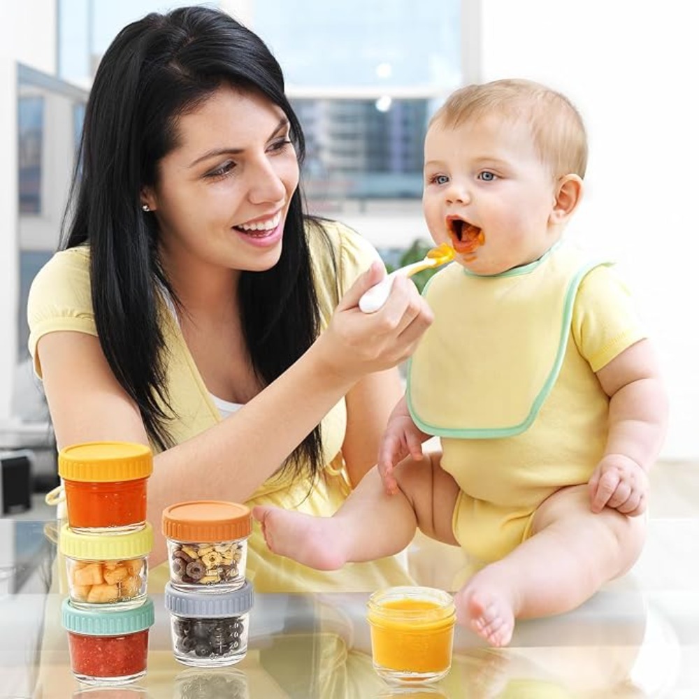 6pcs Glass Baby Food Jar Reusa - Baby Food Jars recension och pris
