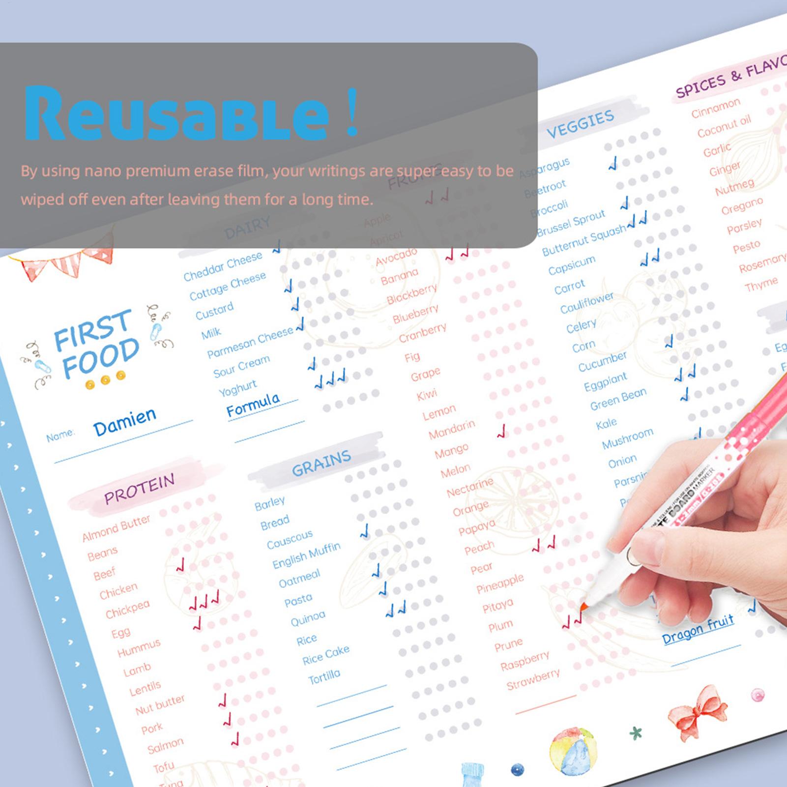 First Foods Chart Magnetic Bab - Baby Food Checklist recension och pris