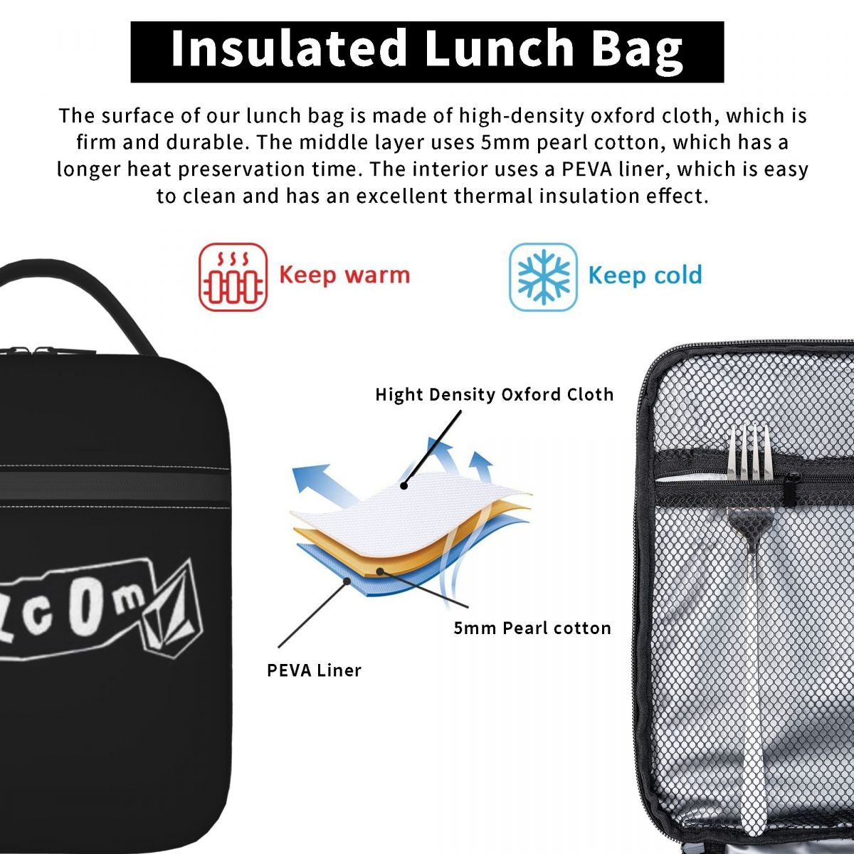 V-Volcom Logo Insulated Lunch  - Baby Food Logo recension och pris