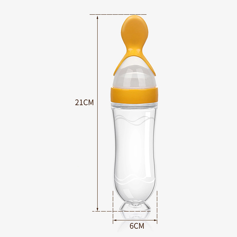 Squeezing Feeding Bottle Silic - Baby Food Guide recension och pris