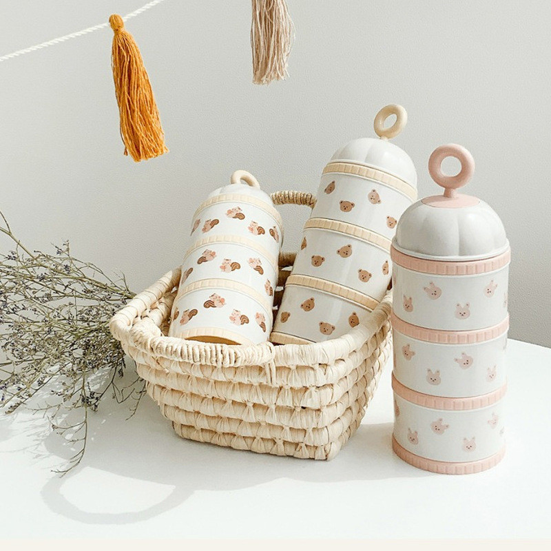 Cute Bear Milk Powder Box Baby - Baby Food Storage recension och pris