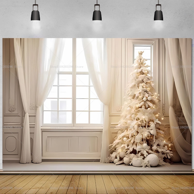 White Merry Christmas Backdrop - Baby Xmas Food recension och pris