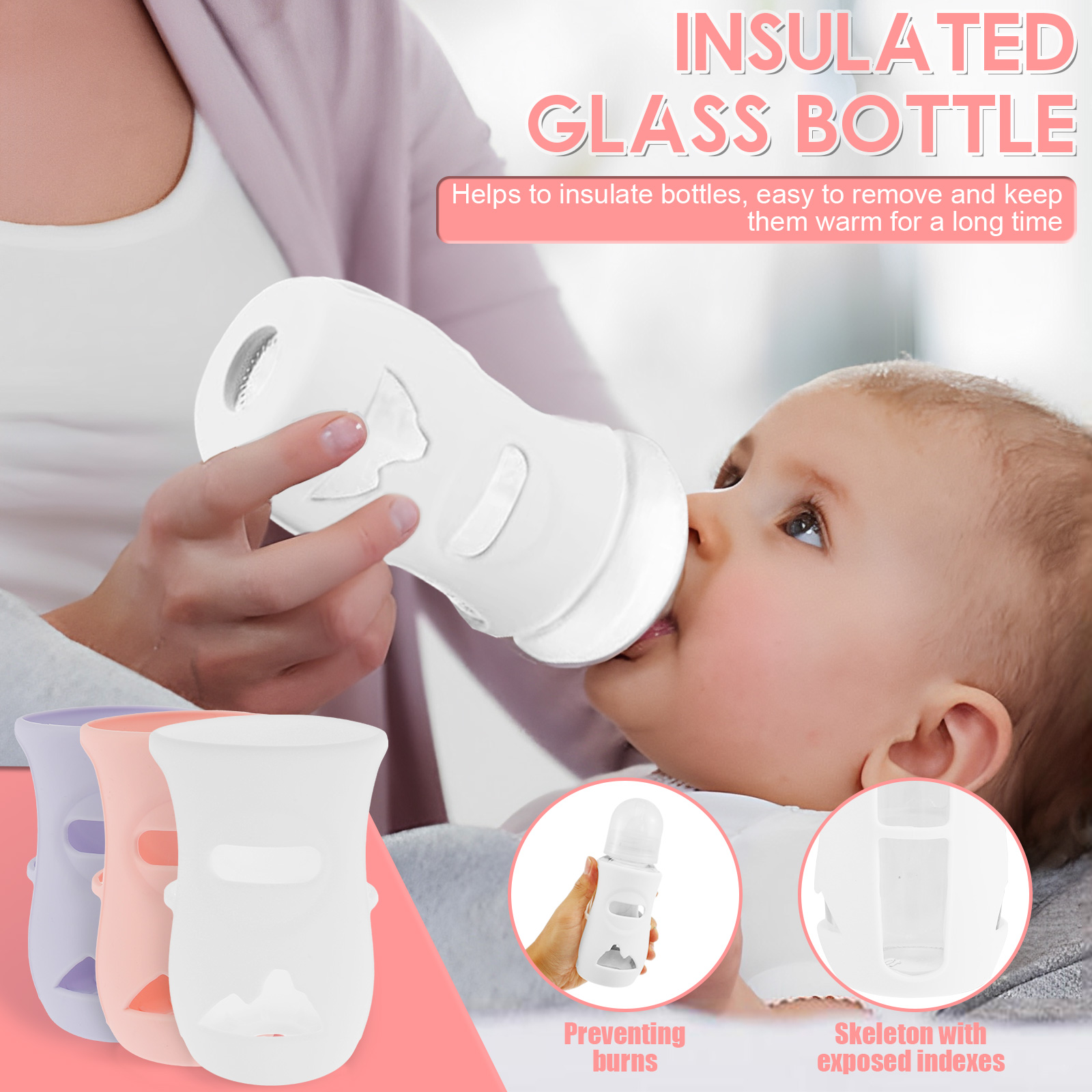 Silicone Sleeves Silicone Baby - Baby Food Jars recension och pris