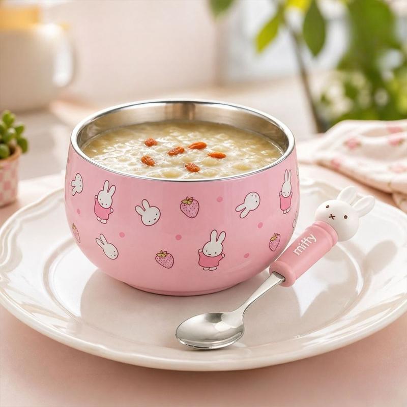 Cartoon Kawaii Miffy Stainless - Baby Food In Japan recension och pris