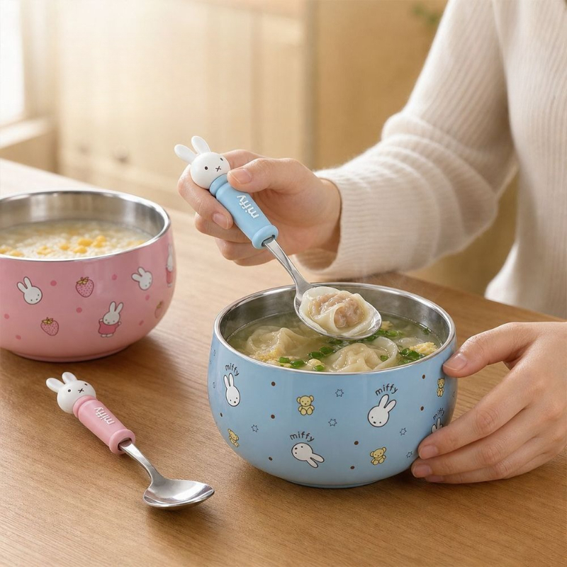 Cartoon Kawaii Miffy Stainless - Baby Food In Japan recension och pris