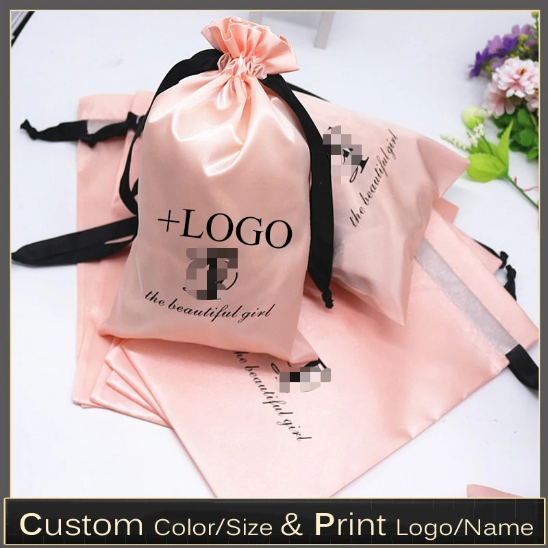 20PCS Baby Pink Silk Satin Pou - Baby Food Logo recension och pris