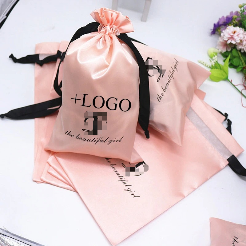 20PCS Baby Pink Silk Satin Pou - Baby Food Logo recension och pris