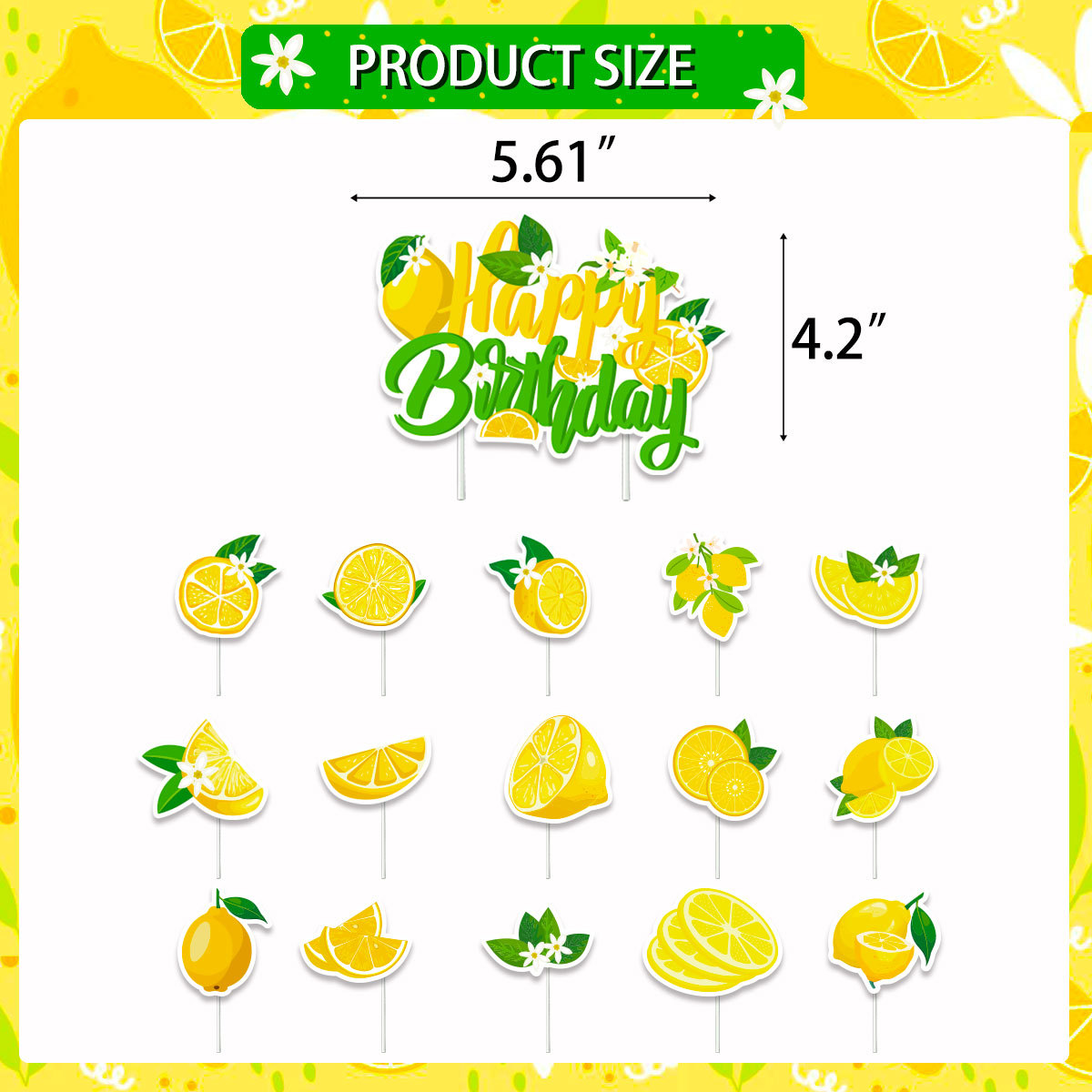 Lemon Cupcake Toppers Summer C - Baby Food Kids recension och pris