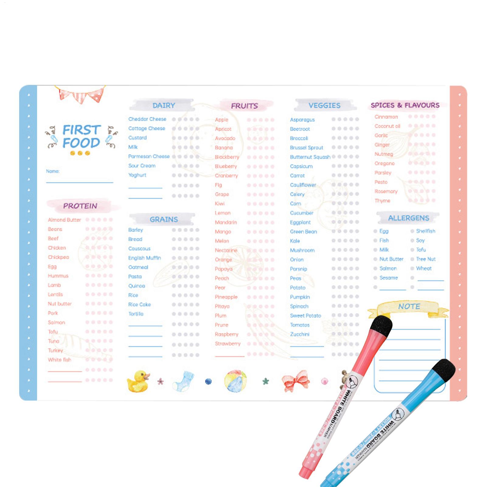 First Foods Chart Magnetic Bab - Baby Food Checklist recension och pris