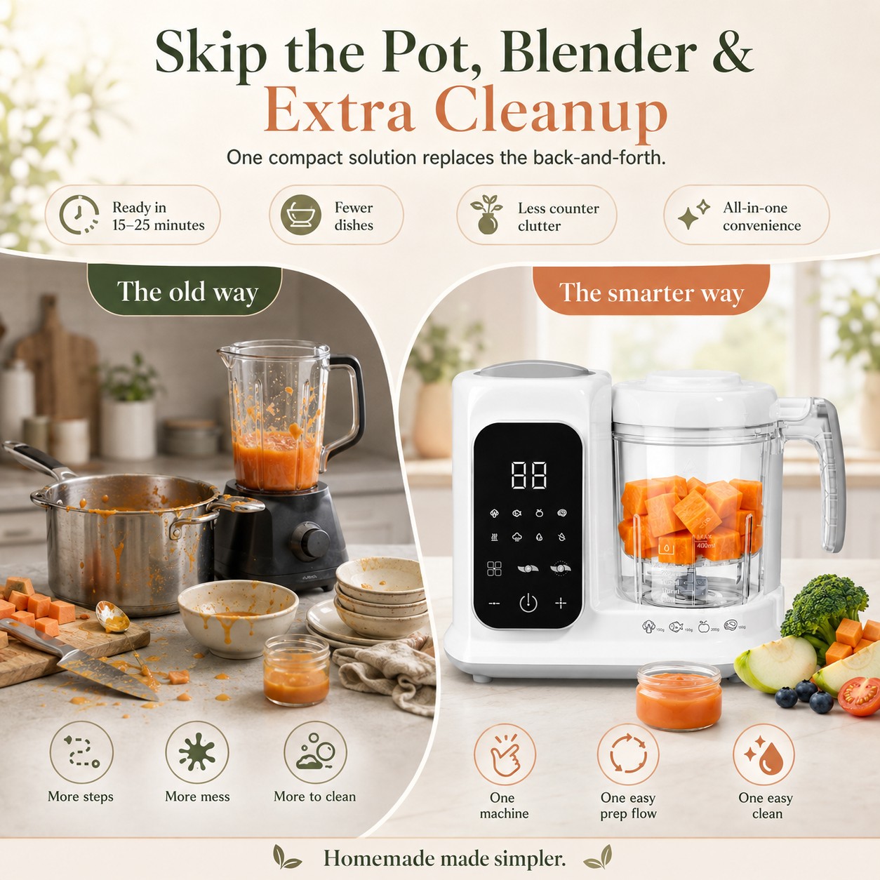 Household Infant Food Making U - Baby Food Maker And Steamer recension och pris